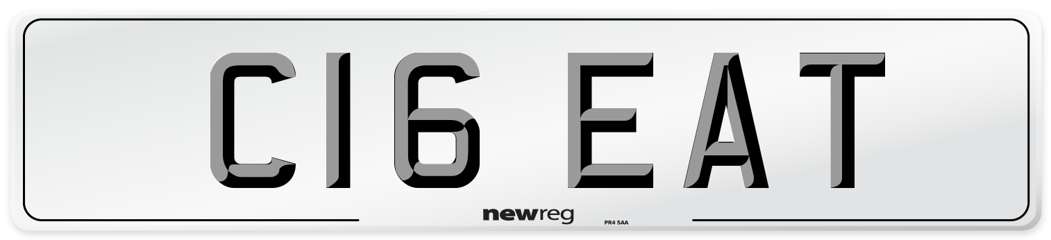 C16 EAT Number Plate from New Reg
